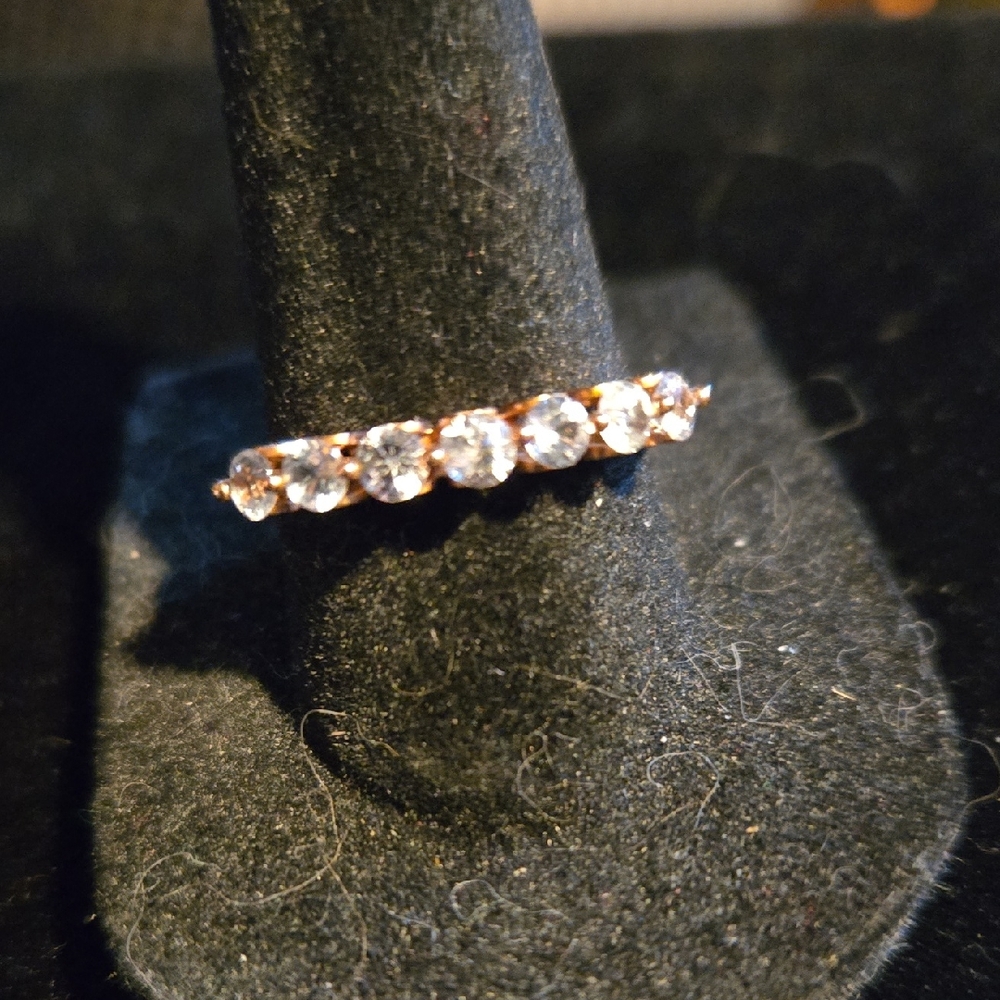 10K Rose Gold Diamond Ring, 8